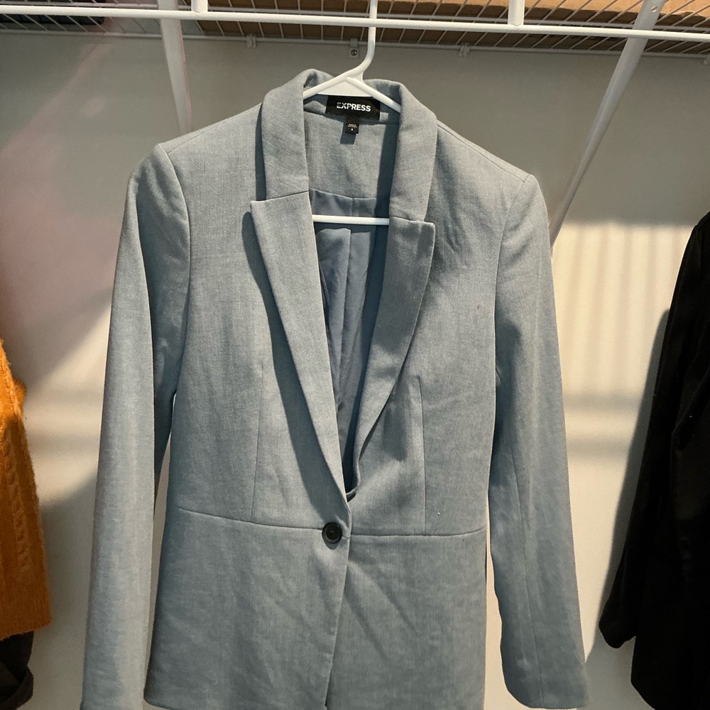 Express Women's Light Gray Blazer